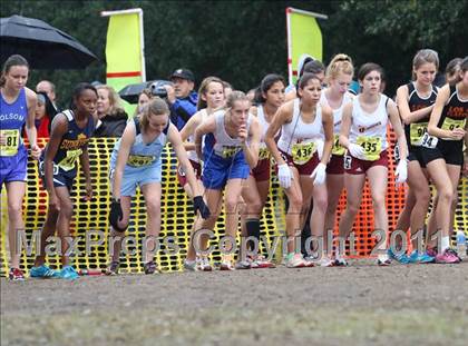 Thumbnail 2 in CIF State Cross Country Championships (D2 Girls) photogallery.