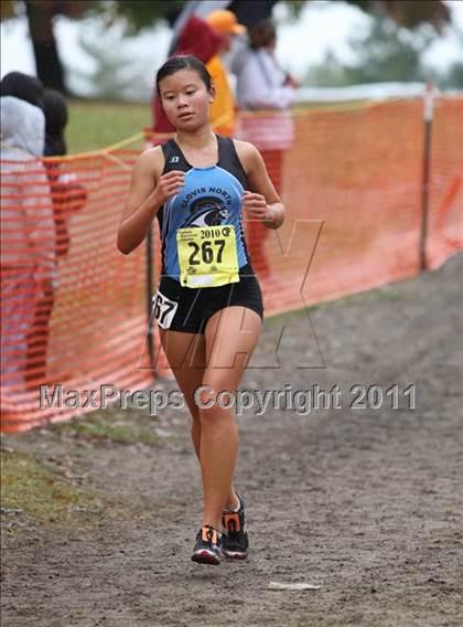 Thumbnail 1 in CIF State Cross Country Championships (D2 Girls) photogallery.