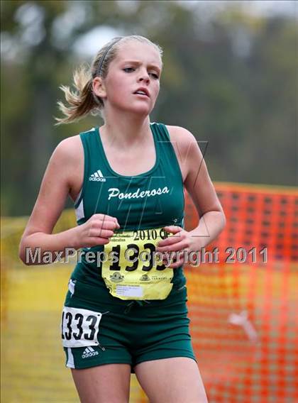 Thumbnail 2 in CIF State Cross Country Championships (D2 Girls) photogallery.