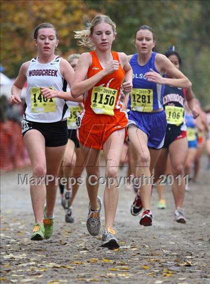 Thumbnail 2 in CIF State Cross Country Championships (D2 Girls) photogallery.