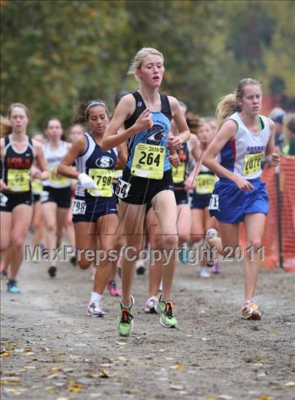 Thumbnail 1 in CIF State Cross Country Championships (D2 Girls) photogallery.