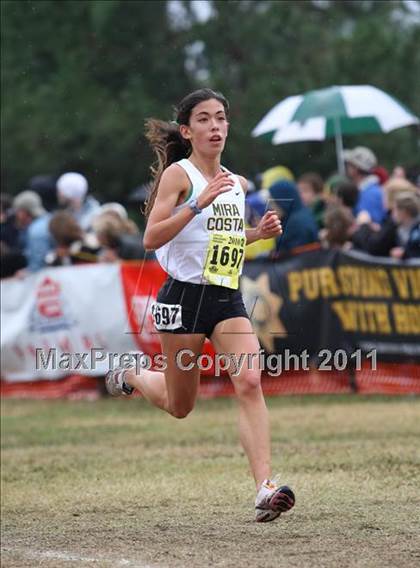 Thumbnail 2 in CIF State Cross Country Championships (D2 Girls) photogallery.