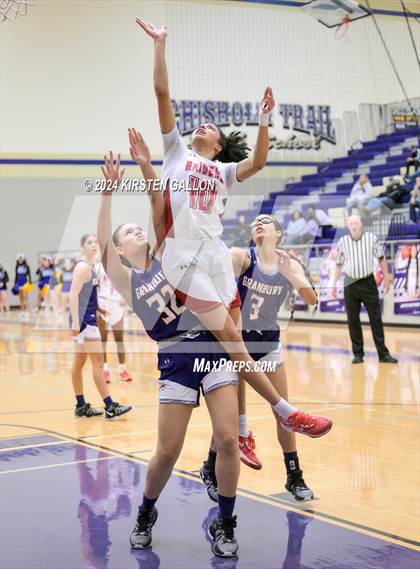 Thumbnail 1 in Granbury vs. Ryan (UIL Basketball 5A Area) photogallery.