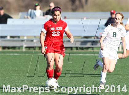Thumbnail 1 in Cor Jesu Academy vs Pattonville (St. Louis Soccer Classic) photogallery.