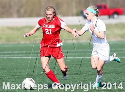 Thumbnail 2 in Cor Jesu Academy vs Pattonville (St. Louis Soccer Classic) photogallery.