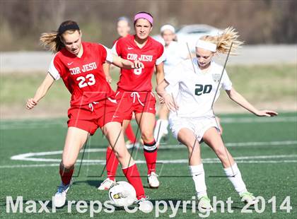 Thumbnail 1 in Cor Jesu Academy vs Pattonville (St. Louis Soccer Classic) photogallery.