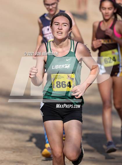 Thumbnail 1 in CIF State Cross Country Championships (Girls D5 Race) photogallery.