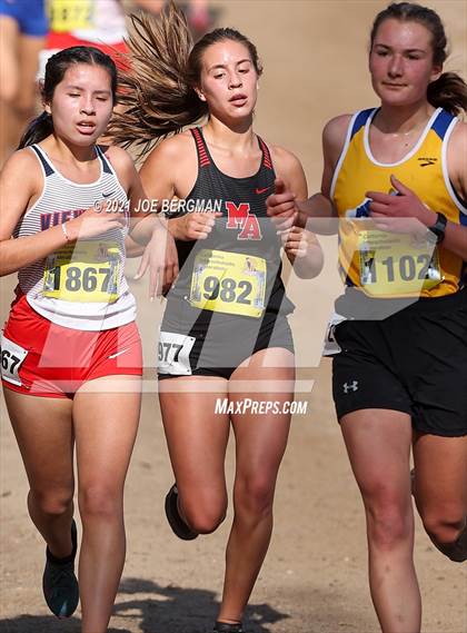 Thumbnail 1 in CIF State Cross Country Championships (Girls D5 Race) photogallery.