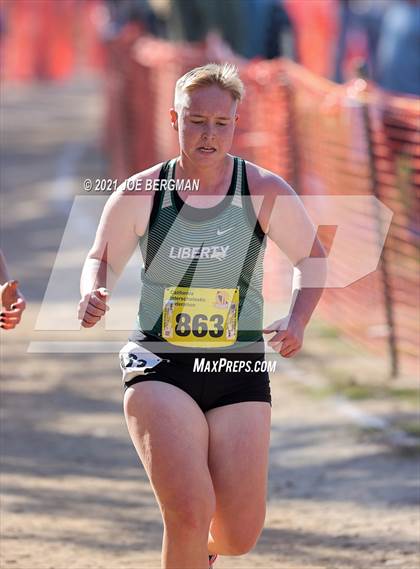 Thumbnail 2 in CIF State Cross Country Championships (Girls D5 Race) photogallery.