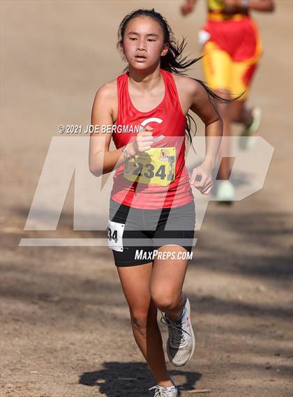 Thumbnail 1 in CIF State Cross Country Championships (Girls D5 Race) photogallery.