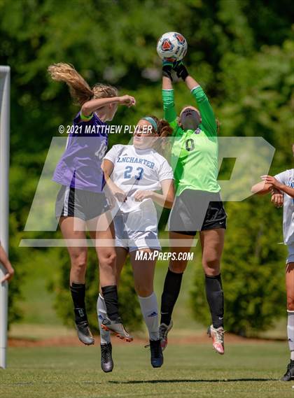 Thumbnail 3 in Lake Norman Charter vs. Carrboro (1 of 2 - NCHSAA 2A Final - game action) photogallery.