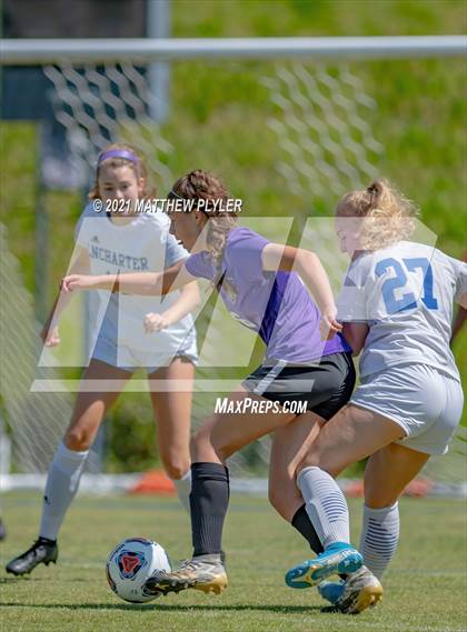Thumbnail 2 in Lake Norman Charter vs. Carrboro (1 of 2 - NCHSAA 2A Final - game action) photogallery.