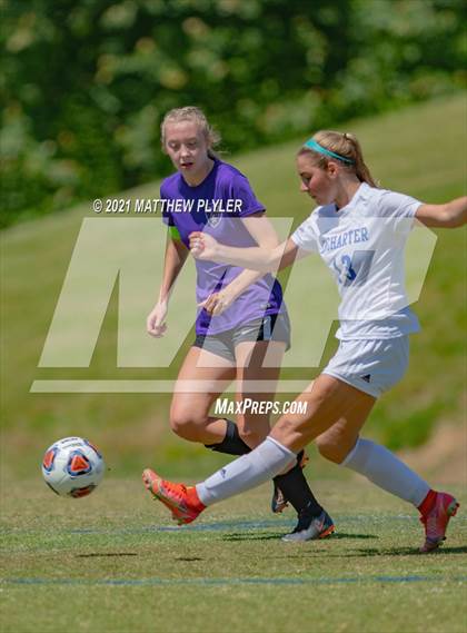 Thumbnail 2 in Lake Norman Charter vs. Carrboro (1 of 2 - NCHSAA 2A Final - game action) photogallery.