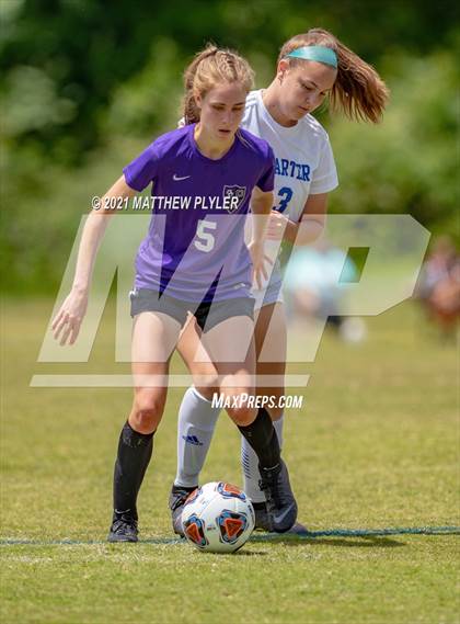 Thumbnail 2 in Lake Norman Charter vs. Carrboro (1 of 2 - NCHSAA 2A Final - game action) photogallery.
