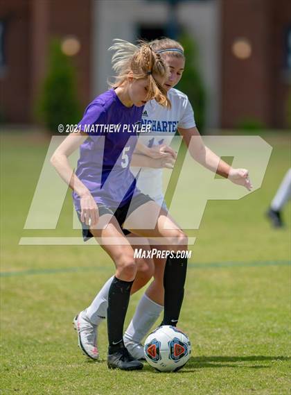 Thumbnail 3 in Lake Norman Charter vs. Carrboro (1 of 2 - NCHSAA 2A Final - game action) photogallery.
