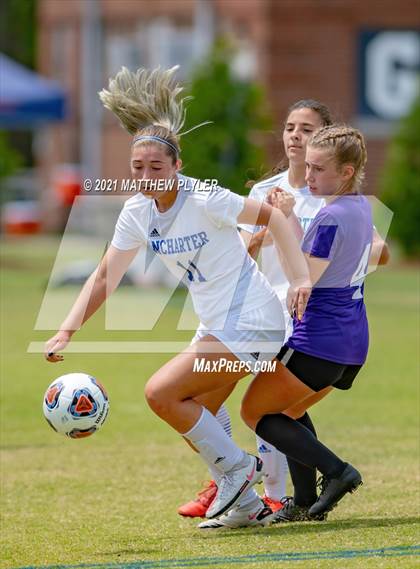 Thumbnail 3 in Lake Norman Charter vs. Carrboro (1 of 2 - NCHSAA 2A Final - game action) photogallery.