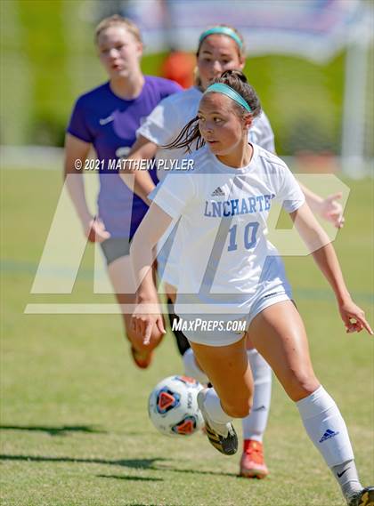 Thumbnail 3 in Lake Norman Charter vs. Carrboro (1 of 2 - NCHSAA 2A Final - game action) photogallery.