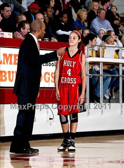 Thumbnail 1 in Holy Cross vs. Notre Dame Academy (35th District Championship) photogallery.