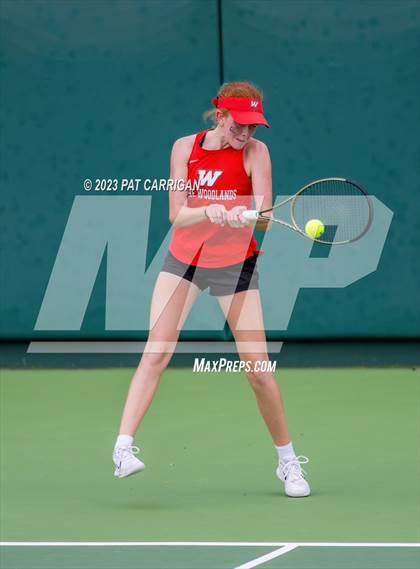 Thumbnail 2 in The Woodlands vs Round Rock Westwood (UIL 6A Team Tennis Semifinal) photogallery.