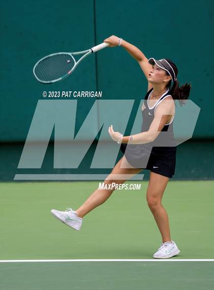 Thumbnail 1 in The Woodlands vs Round Rock Westwood (UIL 6A Team Tennis Semifinal) photogallery.