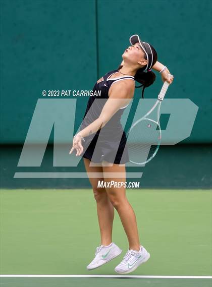 Thumbnail 1 in The Woodlands vs Round Rock Westwood (UIL 6A Team Tennis Semifinal) photogallery.