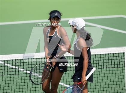 Thumbnail 2 in The Woodlands vs Round Rock Westwood (UIL 6A Team Tennis Semifinal) photogallery.