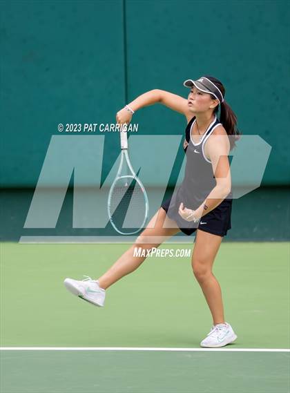 Thumbnail 2 in The Woodlands vs Round Rock Westwood (UIL 6A Team Tennis Semifinal) photogallery.