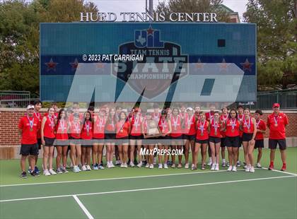 Thumbnail 1 in The Woodlands vs Round Rock Westwood (UIL 6A Team Tennis Semifinal) photogallery.