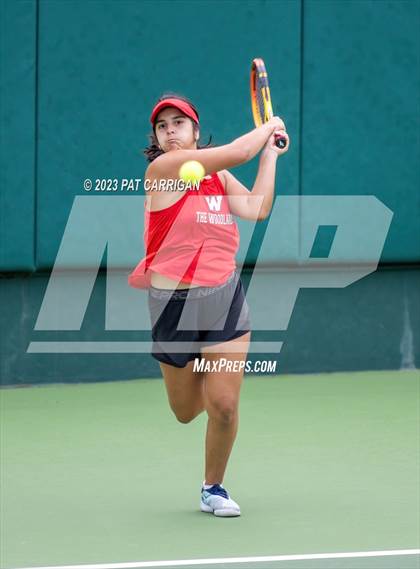 Thumbnail 1 in The Woodlands vs Round Rock Westwood (UIL 6A Team Tennis Semifinal) photogallery.