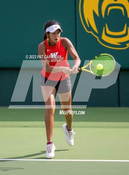 Thumbnail 1 in The Woodlands vs Round Rock Westwood (UIL 6A Team Tennis Semifinal) photogallery.