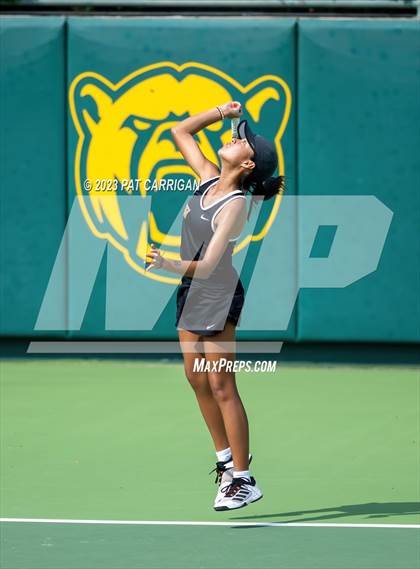 Thumbnail 3 in The Woodlands vs Round Rock Westwood (UIL 6A Team Tennis Semifinal) photogallery.