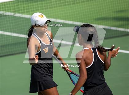 Thumbnail 3 in The Woodlands vs Round Rock Westwood (UIL 6A Team Tennis Semifinal) photogallery.
