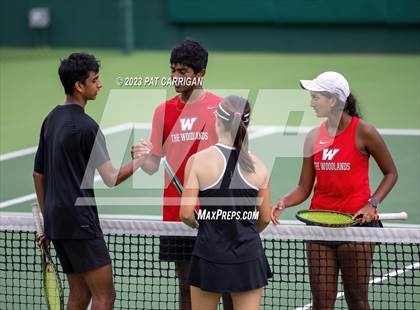 Thumbnail 1 in The Woodlands vs Round Rock Westwood (UIL 6A Team Tennis Semifinal) photogallery.