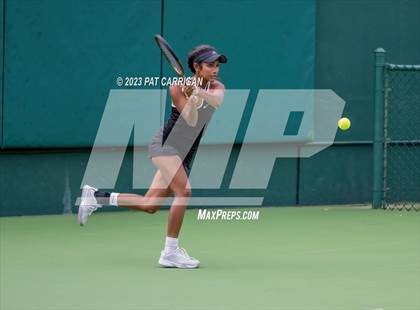 Thumbnail 3 in The Woodlands vs Round Rock Westwood (UIL 6A Team Tennis Semifinal) photogallery.