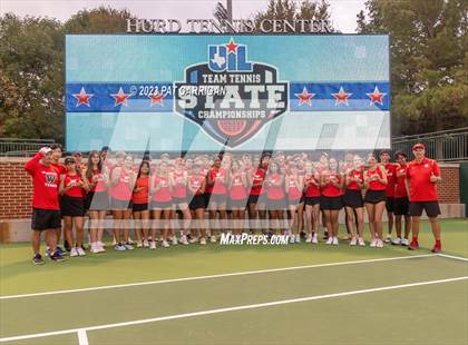 Thumbnail 2 in The Woodlands vs Round Rock Westwood (UIL 6A Team Tennis Semifinal) photogallery.
