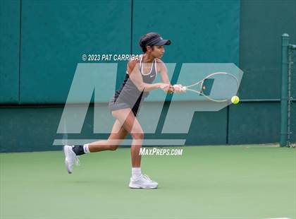 Thumbnail 2 in The Woodlands vs Round Rock Westwood (UIL 6A Team Tennis Semifinal) photogallery.