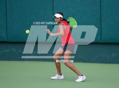 Thumbnail 2 in The Woodlands vs Round Rock Westwood (UIL 6A Team Tennis Semifinal) photogallery.