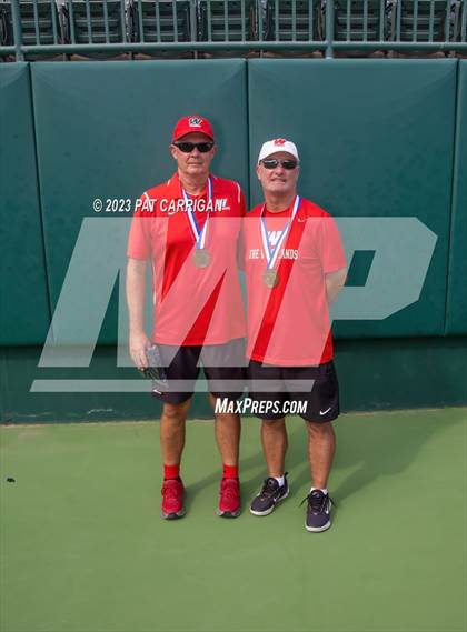 Thumbnail 2 in The Woodlands vs Round Rock Westwood (UIL 6A Team Tennis Semifinal) photogallery.