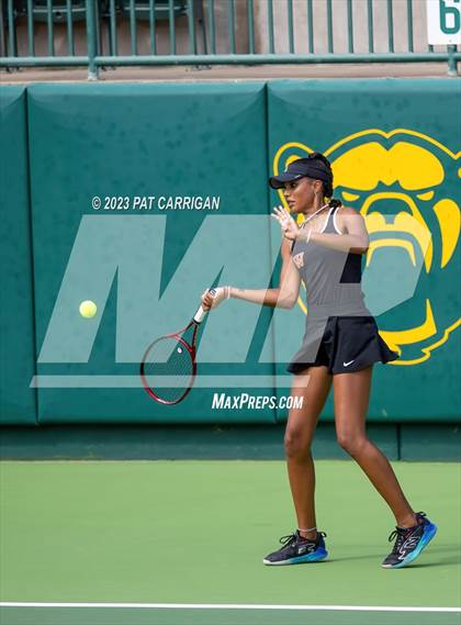 Thumbnail 1 in The Woodlands vs Round Rock Westwood (UIL 6A Team Tennis Semifinal) photogallery.