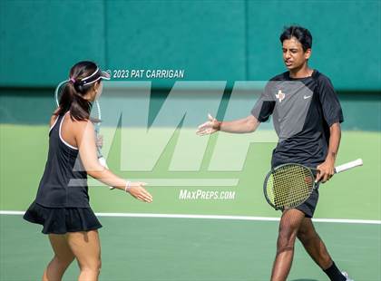 Thumbnail 1 in The Woodlands vs Round Rock Westwood (UIL 6A Team Tennis Semifinal) photogallery.