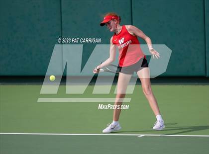 Thumbnail 1 in The Woodlands vs Round Rock Westwood (UIL 6A Team Tennis Semifinal) photogallery.