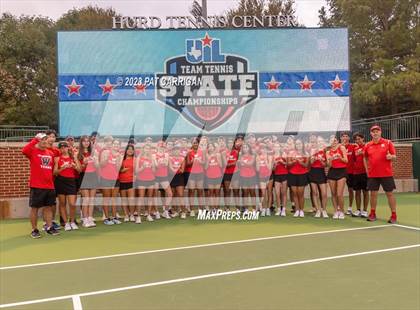 Thumbnail 1 in The Woodlands vs Round Rock Westwood (UIL 6A Team Tennis Semifinal) photogallery.
