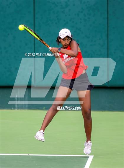 Thumbnail 1 in The Woodlands vs Round Rock Westwood (UIL 6A Team Tennis Semifinal) photogallery.