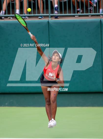 Thumbnail 1 in The Woodlands vs Round Rock Westwood (UIL 6A Team Tennis Semifinal) photogallery.
