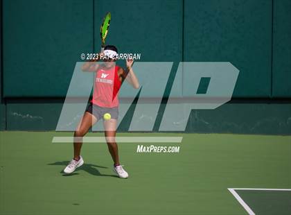 Thumbnail 3 in The Woodlands vs Round Rock Westwood (UIL 6A Team Tennis Semifinal) photogallery.