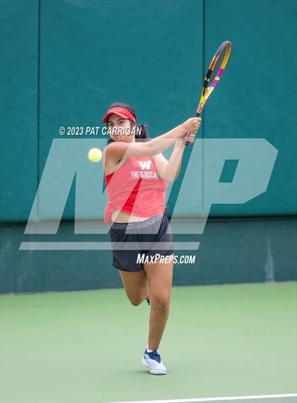 Thumbnail 3 in The Woodlands vs Round Rock Westwood (UIL 6A Team Tennis Semifinal) photogallery.