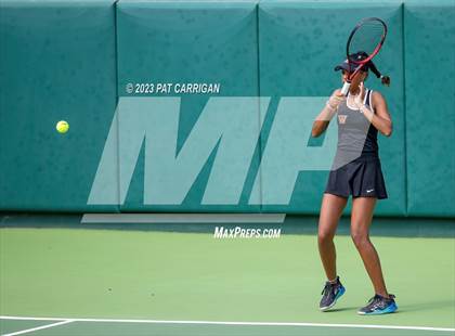 Thumbnail 3 in The Woodlands vs Round Rock Westwood (UIL 6A Team Tennis Semifinal) photogallery.