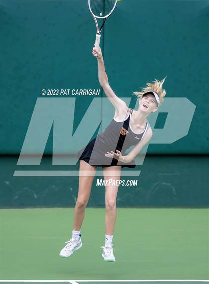Thumbnail 1 in The Woodlands vs Round Rock Westwood (UIL 6A Team Tennis Semifinal) photogallery.