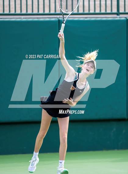 Thumbnail 3 in The Woodlands vs Round Rock Westwood (UIL 6A Team Tennis Semifinal) photogallery.