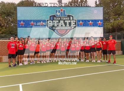 Thumbnail 3 in The Woodlands vs Round Rock Westwood (UIL 6A Team Tennis Semifinal) photogallery.